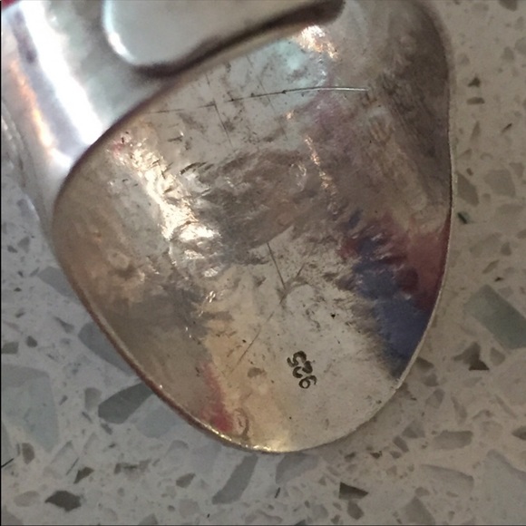 Adjustable sterling silver etched ring - Picture 9 of 10